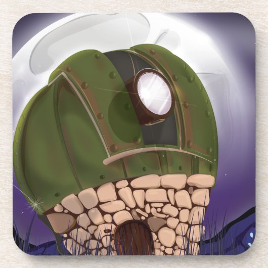 Teleskop-Beobachtungsstelle Untersetzer (Vorderseite)