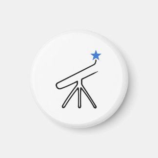 Teleskop-Einzeiliger Entwurf mit blauem Stern Magnet