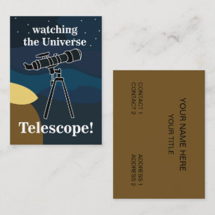 Teleskop Nachthimmel Astronomie Sternbeobachtung Visitenkarte