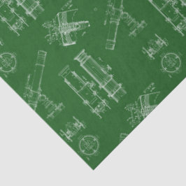 Teleskop-Schaltpläne Tissue-Papier in Grün Seidenpapier
