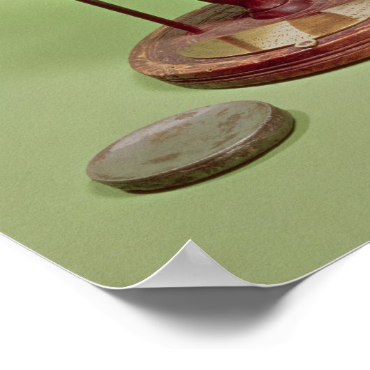 Teleskop von Sir Isaac Newton 1671 Poster (Ecke)