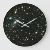 Teleskopleuchte Deep Space Galaxien Sterne Große Wanduhr (Vorderseite)