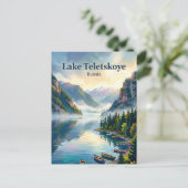 Teletskoje-See Russland Postkarte (Stehend Vorderseite)