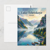 Teletskoje-See Russland Postkarte (Vorne/Hinten)