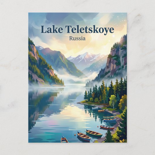 Teletskoje-See Russland Postkarte (Vorderseite)