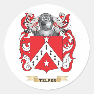 Telfer-Familienwappen (Wappen) Runder Aufkleber