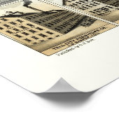 Tell City, in Panorama-Karte - 1870er Poster (Ecke)