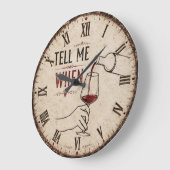 Tell Me When Win Große Wanduhr (Winkel)