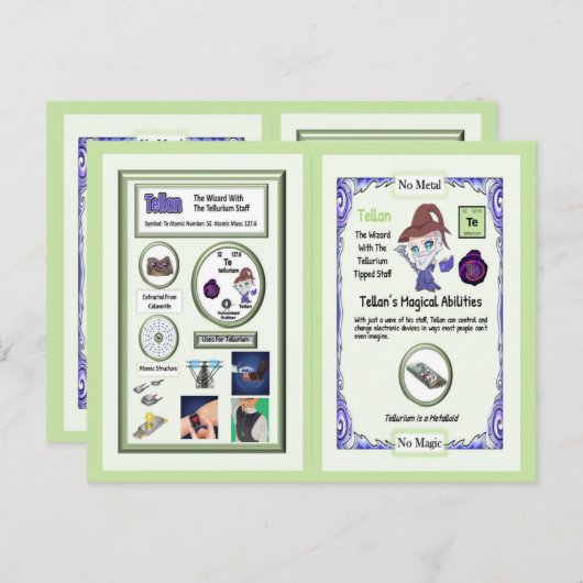 Tellan - Tellurium Trading Card Postkarte (Vorne/Hinten)