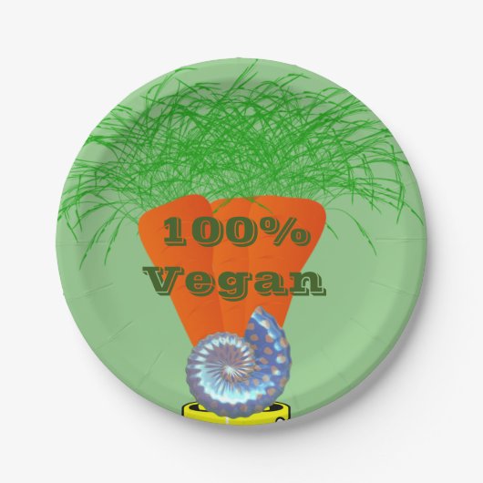 Teller, 100 % Vegane Karotten Pappteller (Vorderseite)