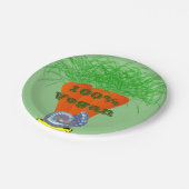 Teller, 100 % Vegane Karotten Pappteller (Schrägansicht)