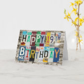 Teller 19. Happy Birthday Card Karte (Gelbe Blume)