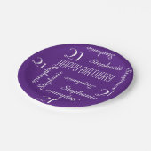 Teller, 21. Geburtstag Party Wiederholungsnamen Pappteller (Schrägansicht)