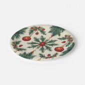Teller, 7" Rundpapier-Platte(Weihnachten) Pappteller (Schrägansicht)