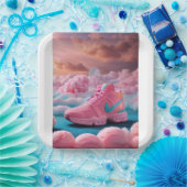 Teller, 9"-quadratische Papierplatte Pappteller (Party)