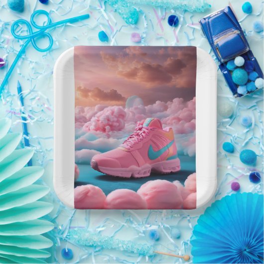 Teller, 9"-quadratische Papierplatte Pappteller (Party)