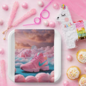 Teller, 9"-quadratische Papierplatte Pappteller (Party)