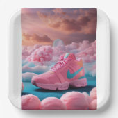 Teller, 9"-quadratische Papierplatte Pappteller (Vorderseite)