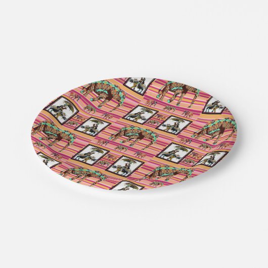 Teller, afrikanische Elefanten Pappteller (Schrägansicht)