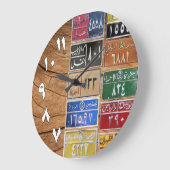 Teller alter Lizenzen Design Large Clock Große Wanduhr (Winkel)