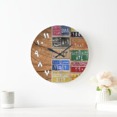 Teller alter Lizenzen Design Large Clock Große Wanduhr (Zuhause)