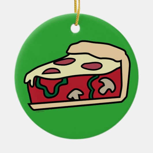 Teller-Art-Pizza Chicagos tiefe Keramikornament (Vorne)