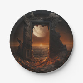 Teller auf dem Mond und im Weltraum