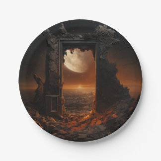 Teller auf dem Mond und im Weltraum