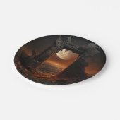 Teller auf dem Mond und im Weltraum (Schrägansicht)