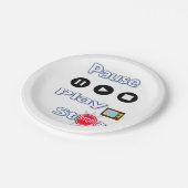 Teller auf Papier halten an (Schrägansicht)