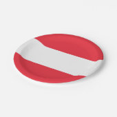 Teller auf Papier in Österreich (Schrägansicht)