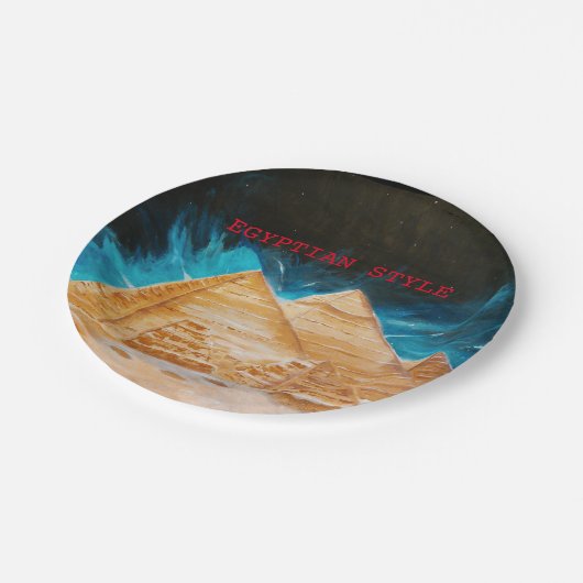 Teller aus ägyptischem Stil (Schrägansicht)