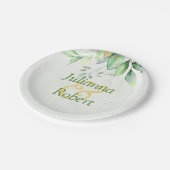 Teller aus Aquarellpapier (Schrägansicht)