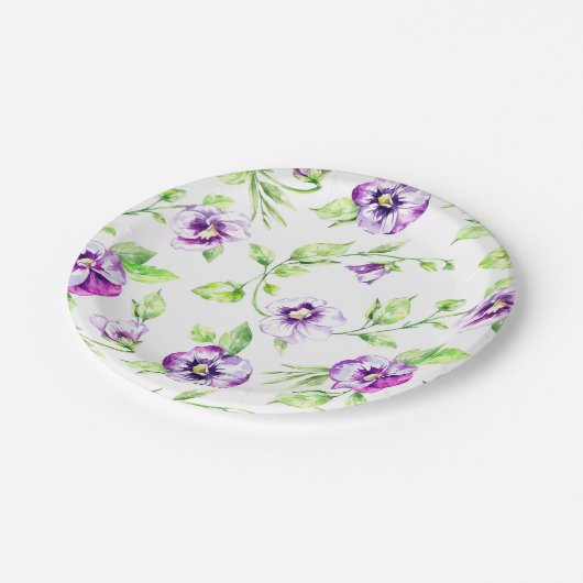 Teller aus Aquarellpapier (Schrägansicht)