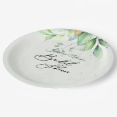 Teller aus Aquarellpapier (Schrägansicht)