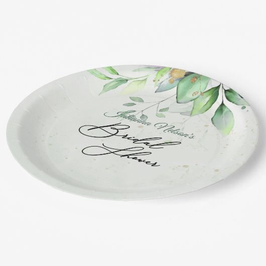 Teller aus Aquarellpapier (Schrägansicht)