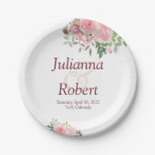 Teller aus blühfarbenem Aquarellpapier (Vorderseite)