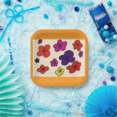 Teller aus Blumenpapier (Party)