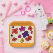 Teller aus Blumenpapier (Party)