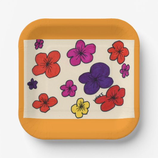 Teller aus Blumenpapier (Vorderseite)