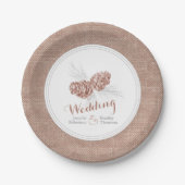 Teller aus braunem Winterkiefer (Vorderseite)