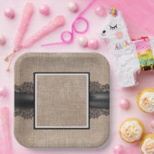 Teller aus Burlap-, Leinen- und Spitzenpapier (Party)