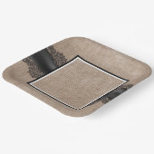 Teller aus Burlap-, Leinen- und Spitzenpapier (Gewinkelt)