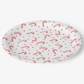 Teller aus Candy Canes und Dots Paper (Schrägansicht)