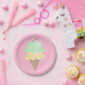 Teller aus Cone Cone Pink (Party)