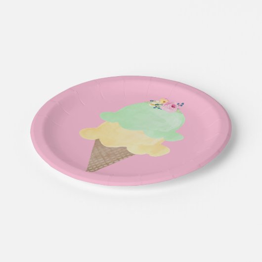 Teller aus Cone Cone Pink (Schrägansicht)