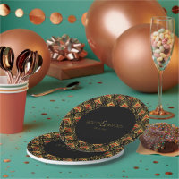 Teller aus dem Deco-Farbmuster Gold und Rot