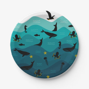 Teller aus dem Meerestierpapier