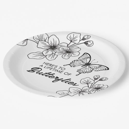 Teller aus dem Schwarzweißgarten (Schrägansicht)