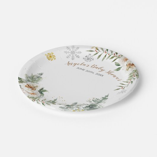 Teller aus dem Winterweißer Pinienwald (Schrägansicht)